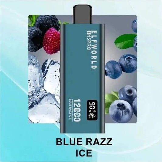 ELF WORLD i15 Pro Blue Razz Ice (12000 Puffs) Indiavape24/7